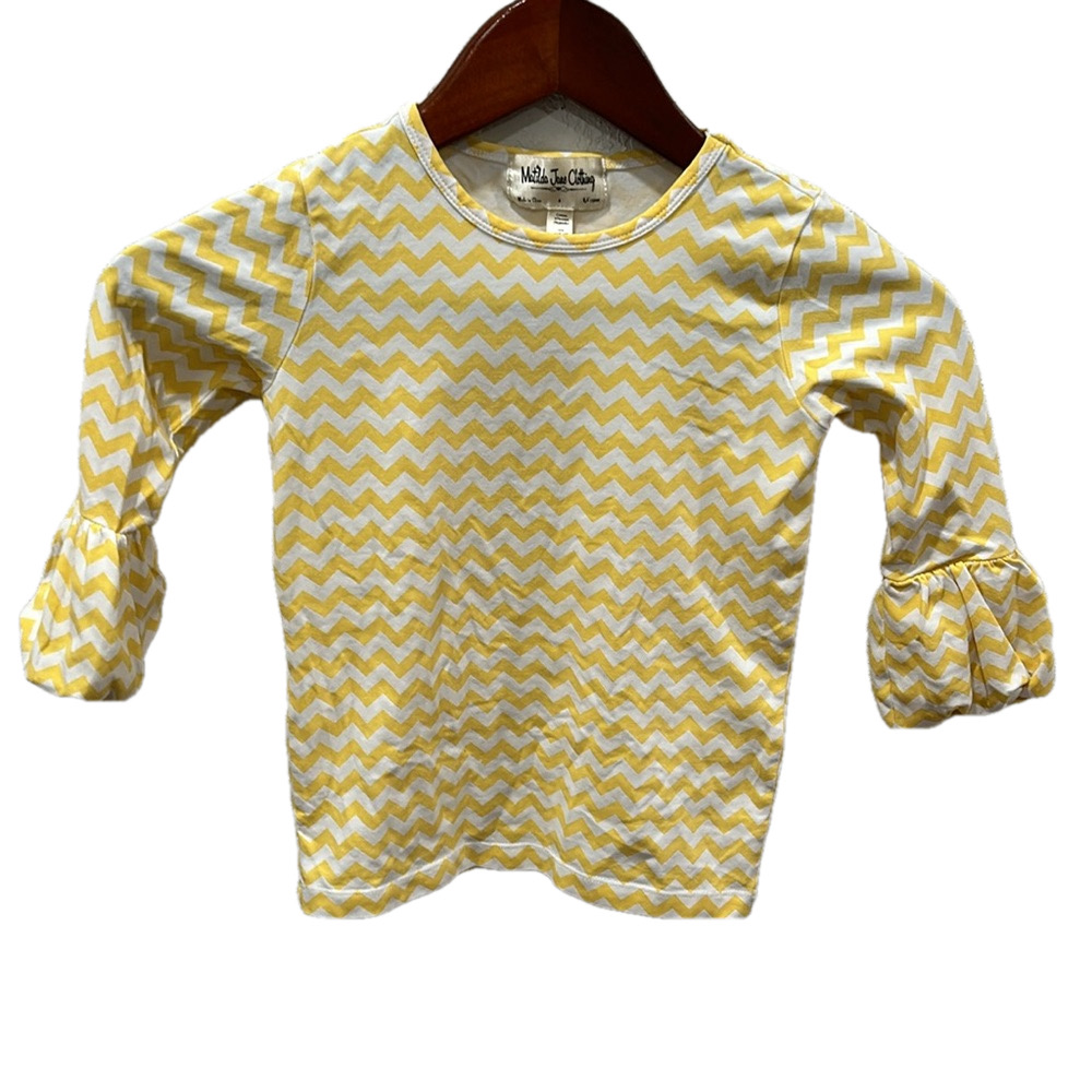 Matilda Jane clothing girls yellow blouse size 6 GUC